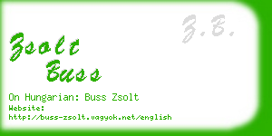 zsolt buss business card